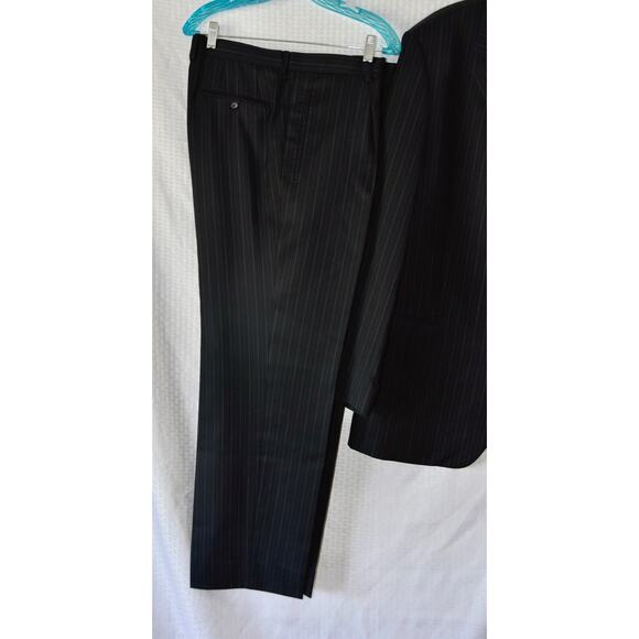 Boss by HUGO BOSS Einstein Sigma Pinstripe 100% Wool Jacket Pant Suit Size 46 - Picture 6 of 11